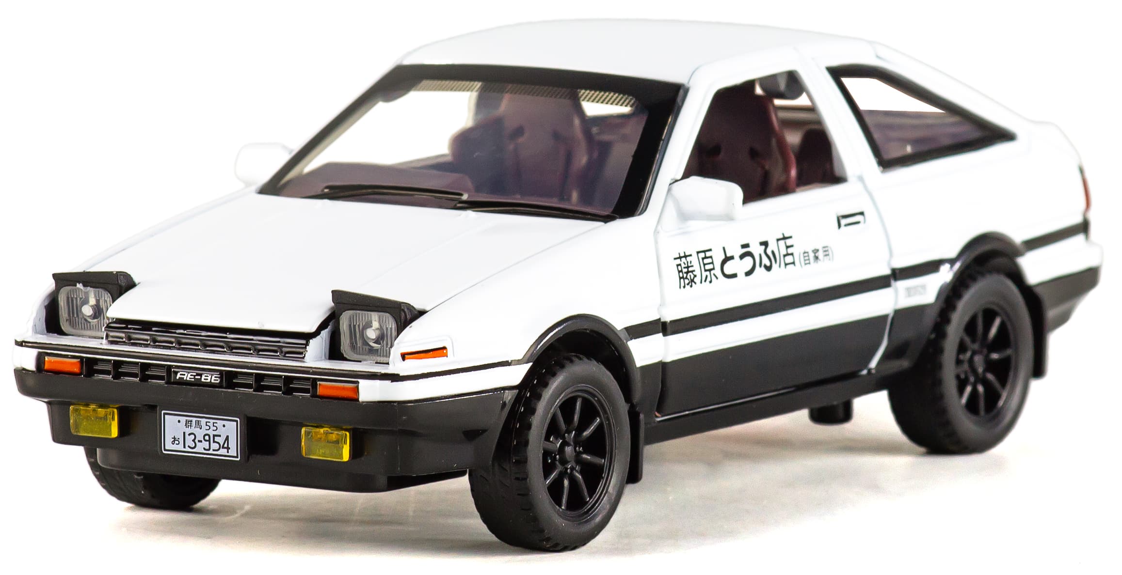 Металлическая машинка MiniAuto 1:20 «Toyota Sprinter Trueno AE86» 21 см. 2407B инерционная, свет, звук / Белый