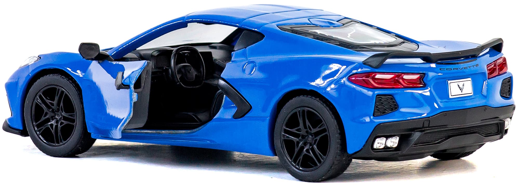 Металлическая машинка Kinsmart 1:36 «Chevrolet Corvette Stingray C8» KT5432D,12,5 см., инерционная / Микс