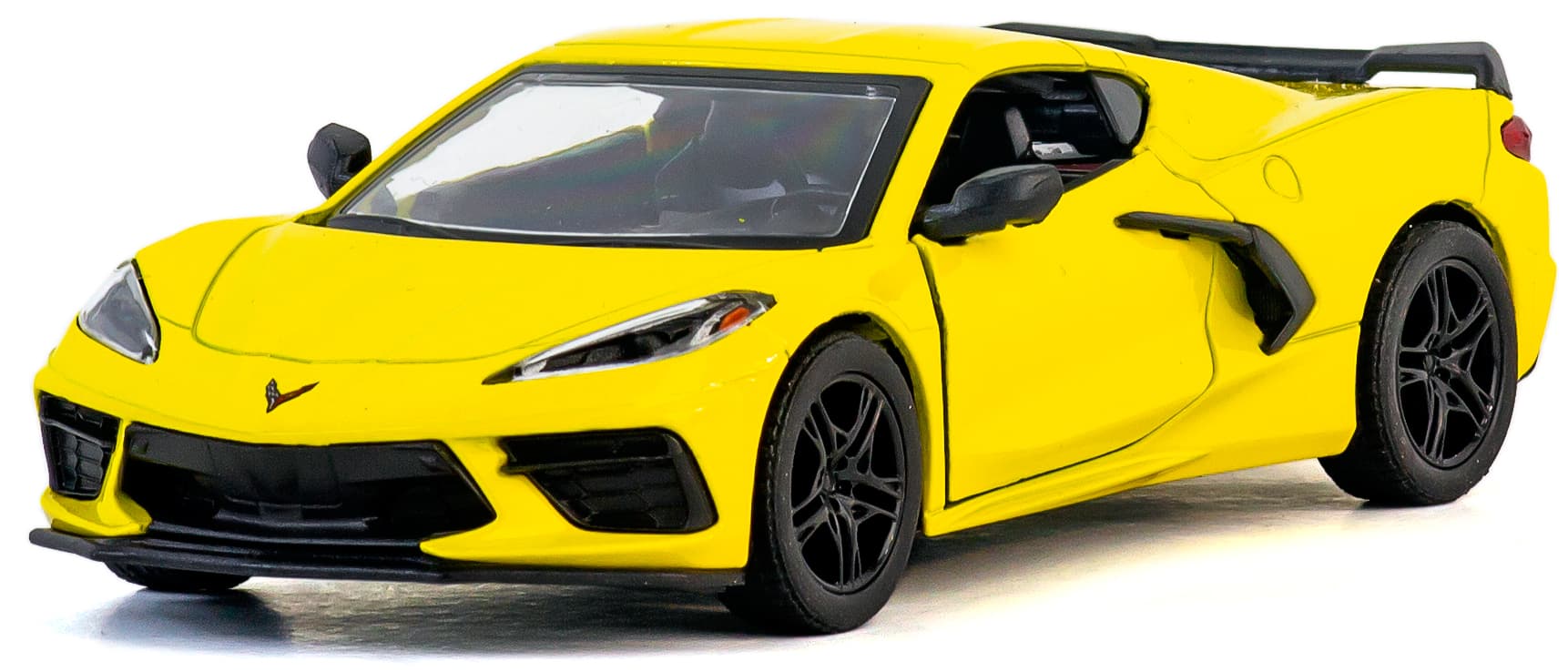 Металлическая машинка Kinsmart 1:36 «Chevrolet Corvette Stingray C8» KT5432D,12,5 см., инерционная / Микс