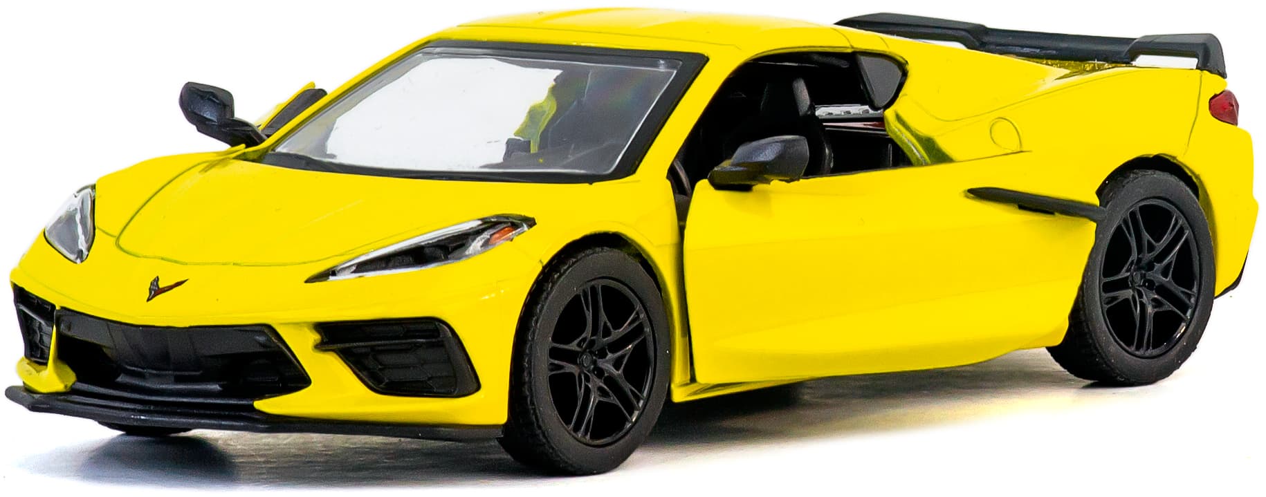 Металлическая машинка Kinsmart 1:36 «Chevrolet Corvette Stingray C8» KT5432D,12,5 см., инерционная / Микс