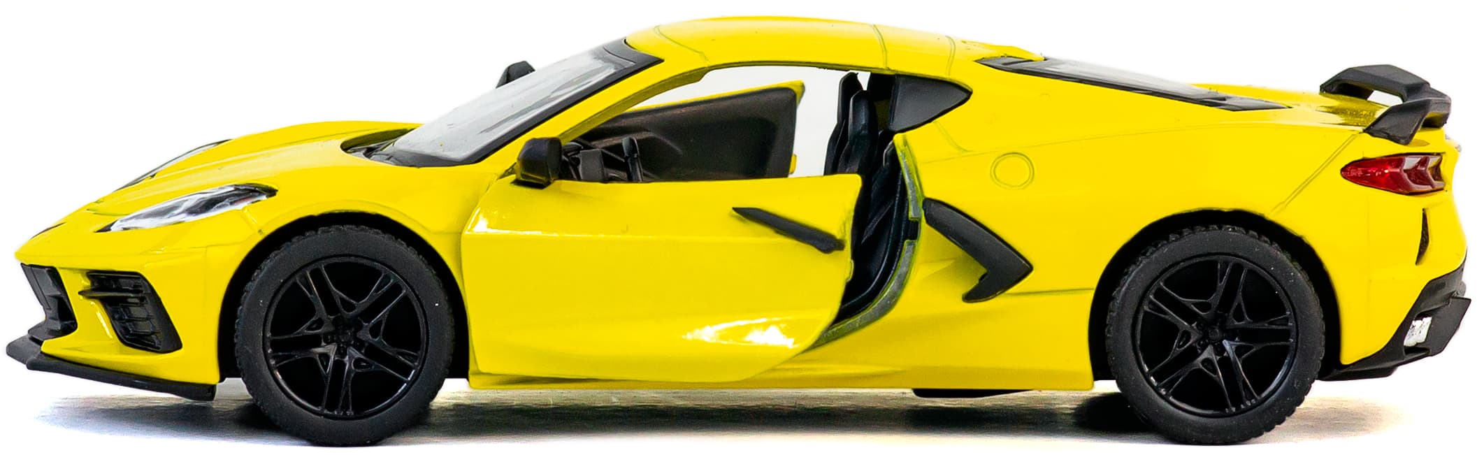 Металлическая машинка Kinsmart 1:36 «Chevrolet Corvette Stingray C8» KT5432D,12,5 см., инерционная / Микс