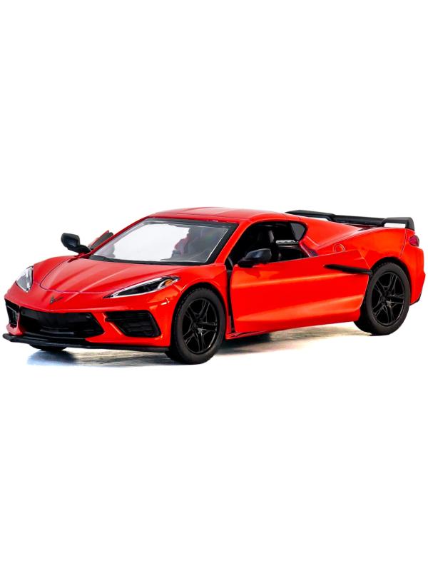 Металлическая машинка Kinsmart 1:36 «Chevrolet Corvette Stingray C8» KT5432D,12,5 см., инерционная / Микс