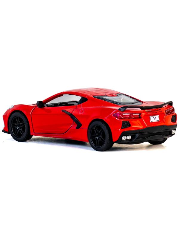 Металлическая машинка Kinsmart 1:36 «Chevrolet Corvette Stingray C8» KT5432D,12,5 см., инерционная / Микс