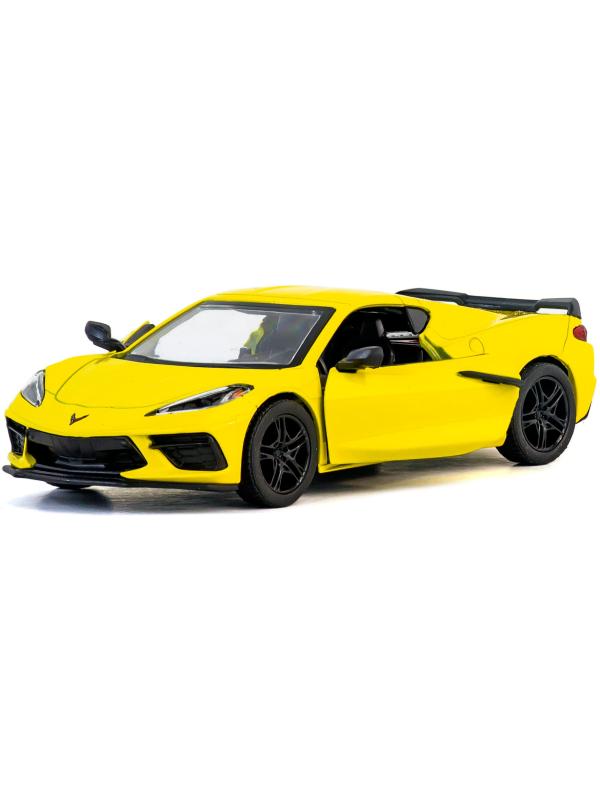 Металлическая машинка Kinsmart 1:36 «Chevrolet Corvette Stingray C8» KT5432D,12,5 см., инерционная / Микс