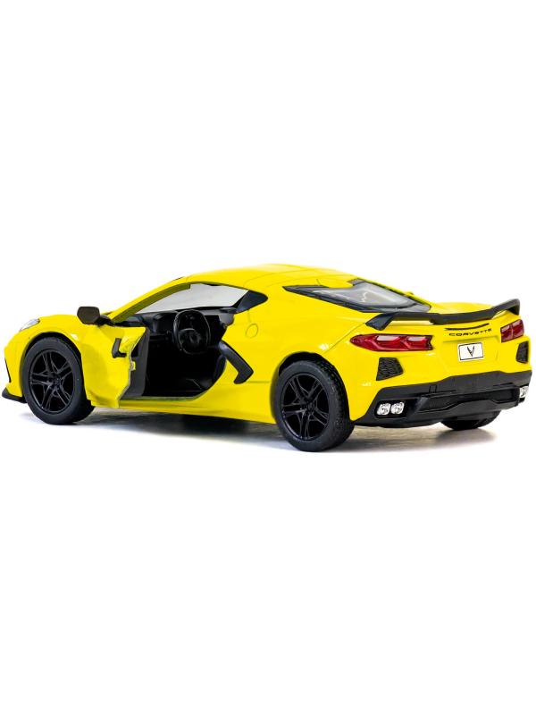 Металлическая машинка Kinsmart 1:36 «Chevrolet Corvette Stingray C8» KT5432D,12,5 см., инерционная / Микс