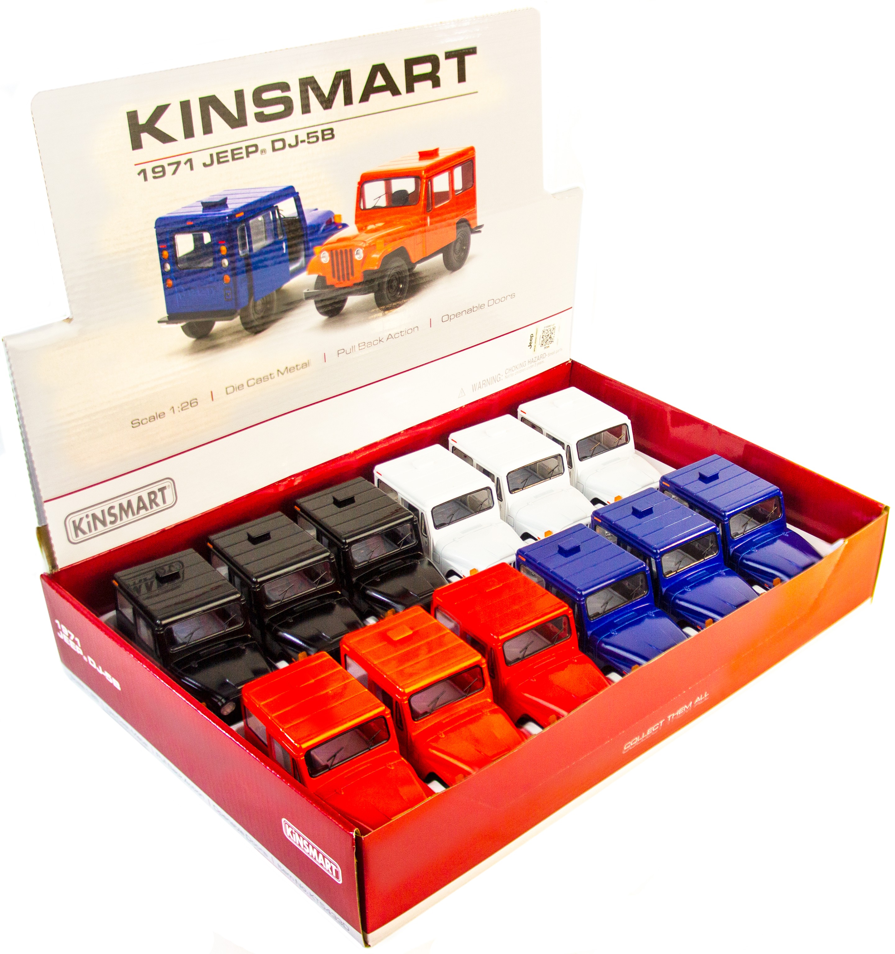 Металлическая машинка Kinsmart 1:26 «1971 Jeep DJ-5B (Dispatcher)» KT5433D, инерционный / Микс