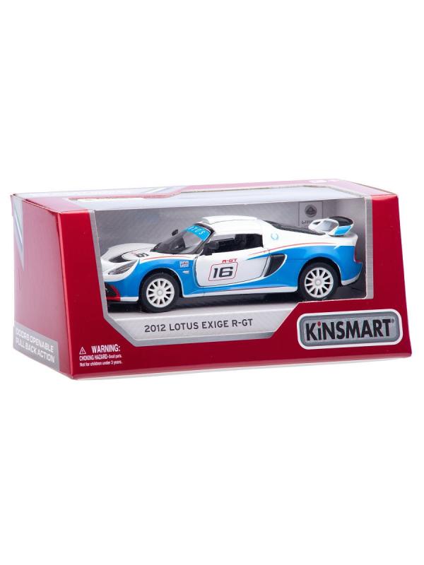 Металлическая машинка Kinsmart 1:32 «2012 Lotus Exige R-GT» KT5362W, инерционная / Белый