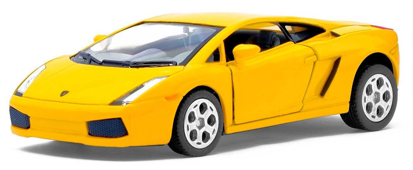 Металлическая машинка Kinsmart 1:32 «Lamborghini Gallardo» KT5098D, инерционная / Желтый