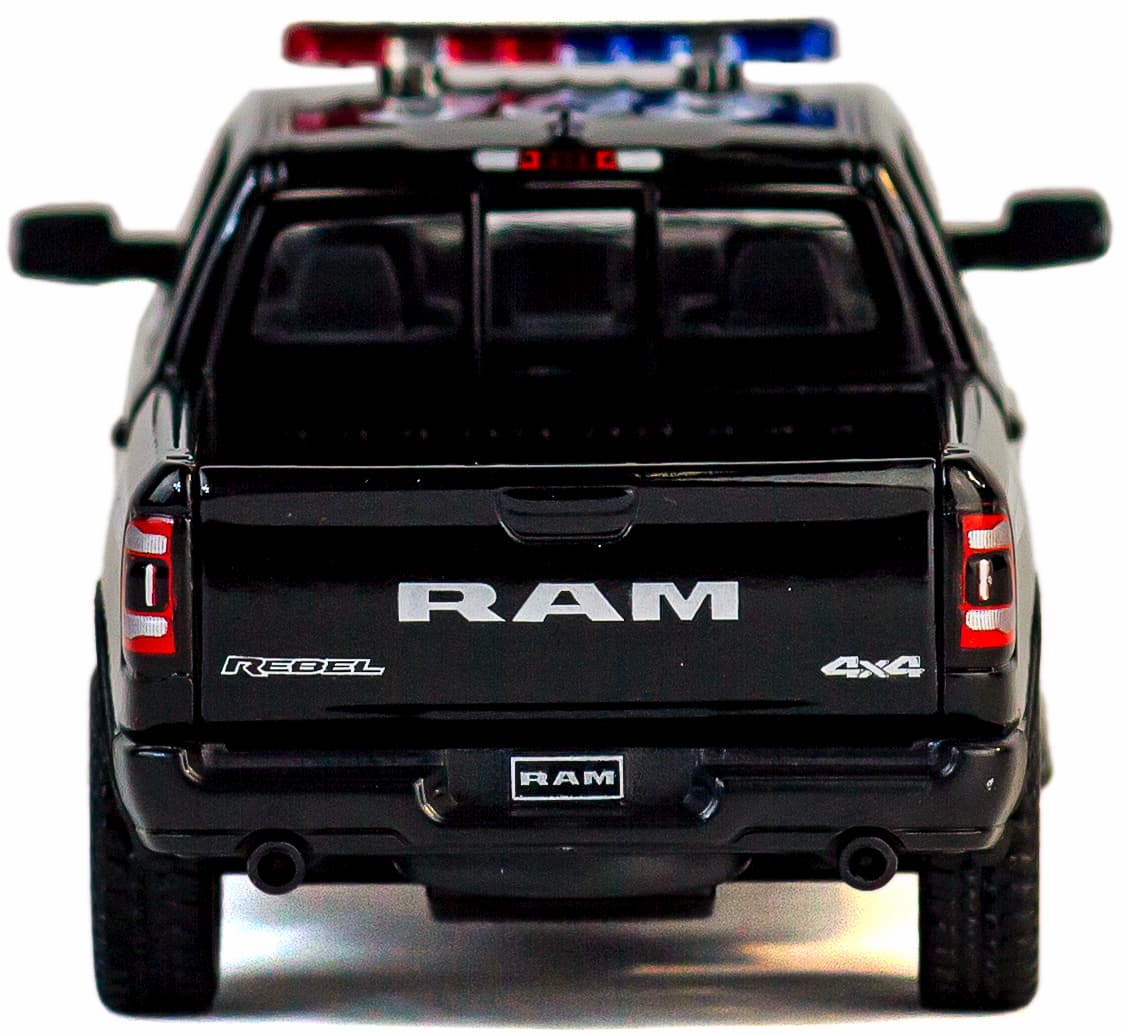 Металлическая машинка Kinsmart 1:46 «2019 Dodge RAM 1500 Police Edition» KT5413DP, инерционная / Черный