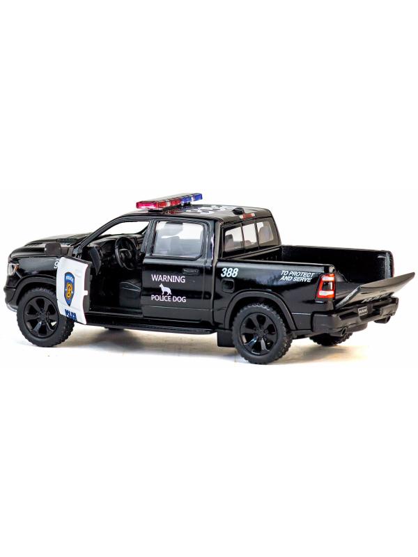 Металлическая машинка Kinsmart 1:46 «2019 Dodge RAM 1500 Police Edition» KT5413DP, инерционная / Черный