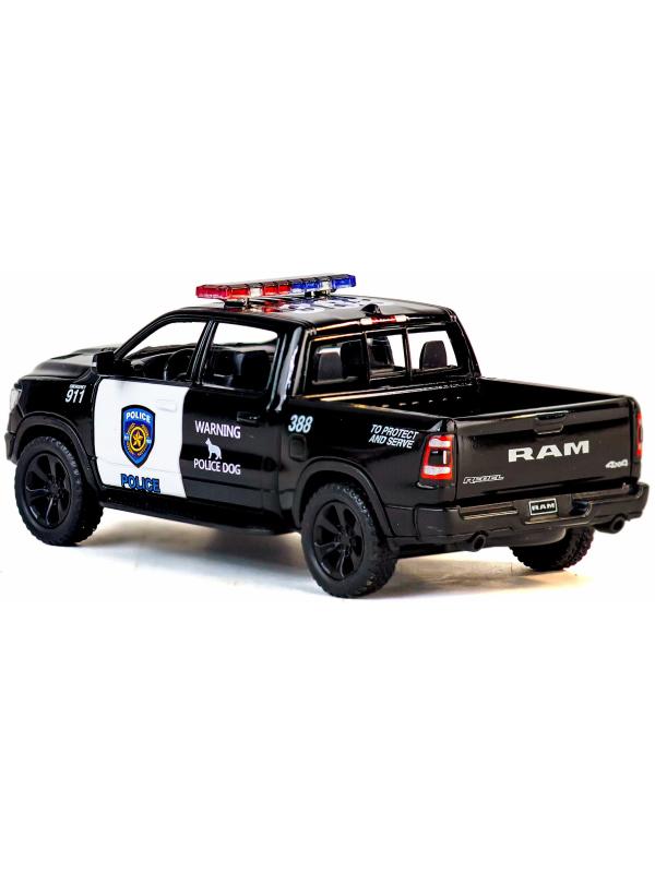 Металлическая машинка Kinsmart 1:46 «2019 Dodge RAM 1500 Police Edition» KT5413DP, инерционная / Черный