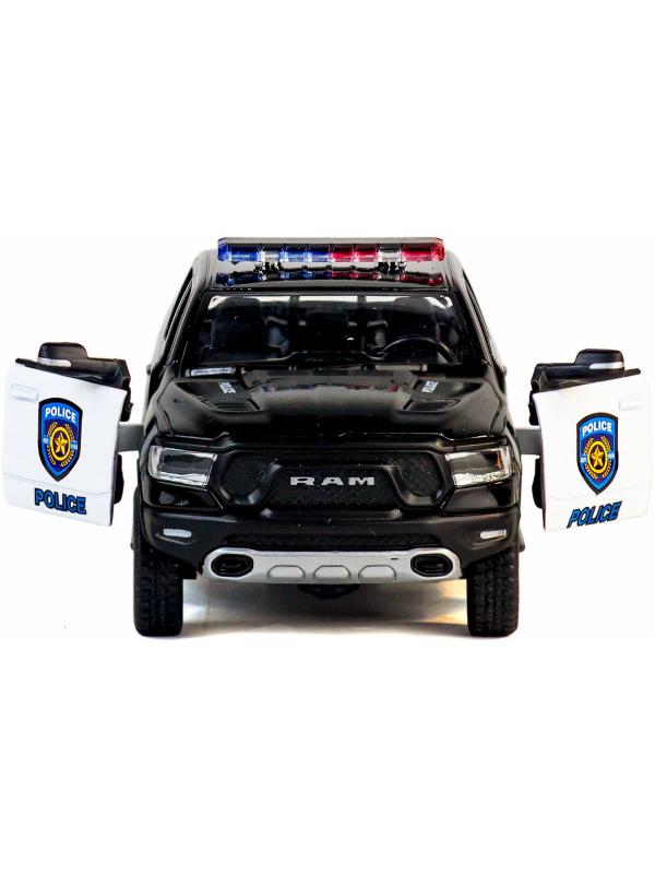 Металлическая машинка Kinsmart 1:46 «2019 Dodge RAM 1500 Police Edition» KT5413DP, инерционная / Черный