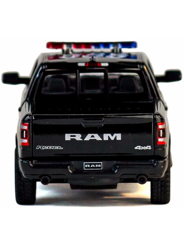 Металлическая машинка Kinsmart 1:46 «2019 Dodge RAM 1500 Police Edition» KT5413DP, инерционная / Черный