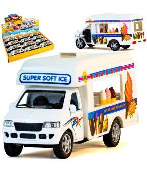 Металлическая машинка KinsFun 1:36 «Фургон мороженщика» KS5253D, 13 см. инерционная