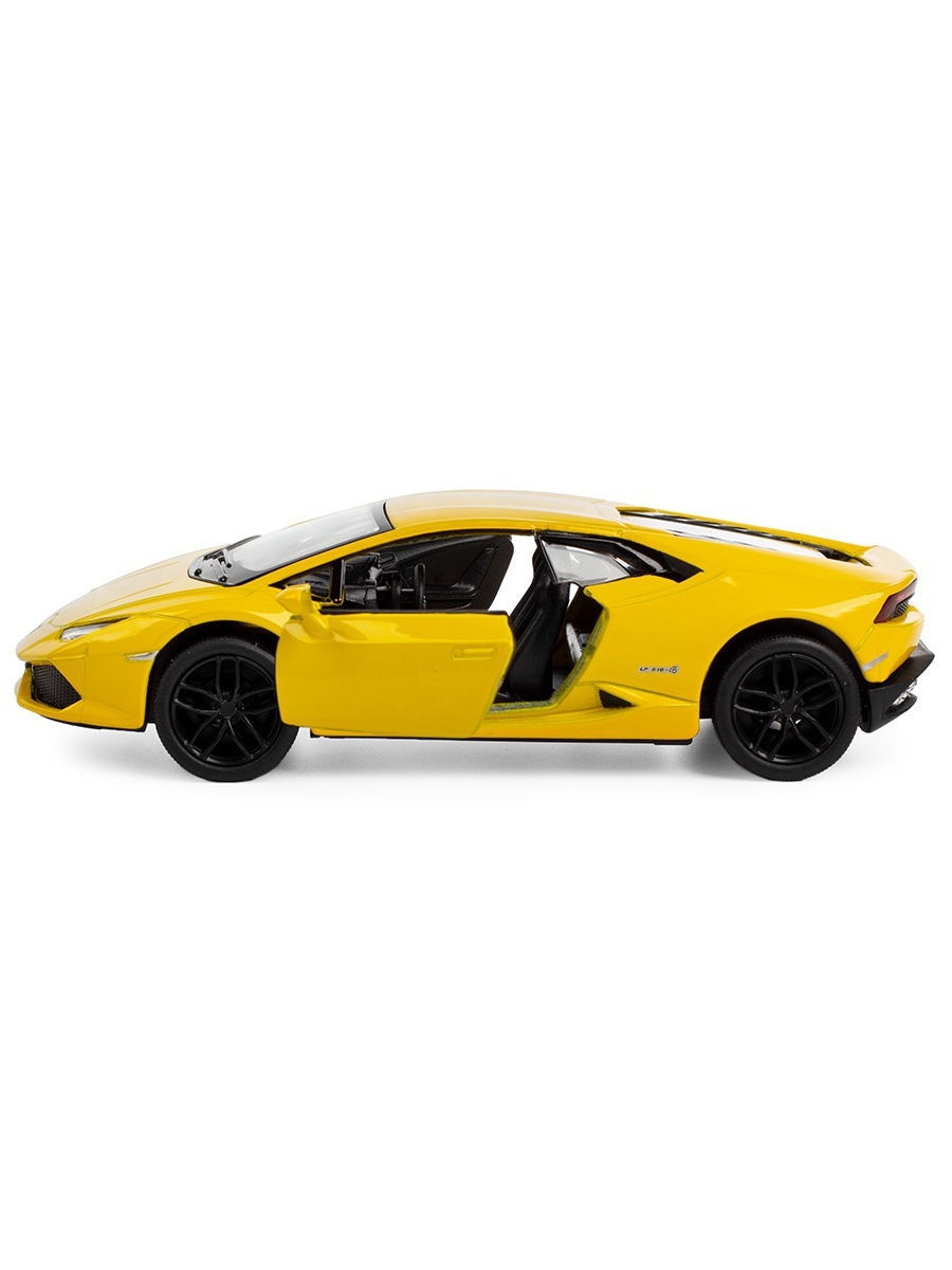Металлическая машинка Kinsmart 1:36 «Lamborghini Huracan LP610-4» KT5382D, инерционная / Желтый