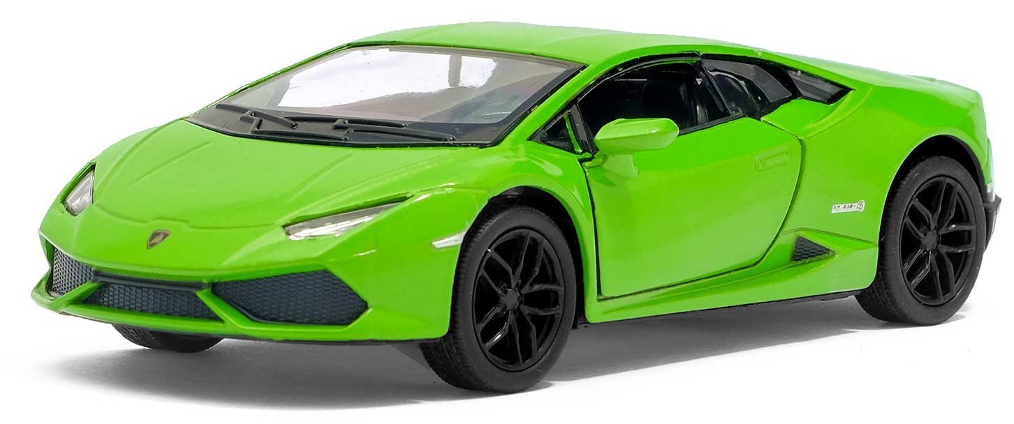 Металлическая машинка Kinsmart 1:36 «Lamborghini Huracan LP610-4» KT5382D, инерционная / Зеленый
