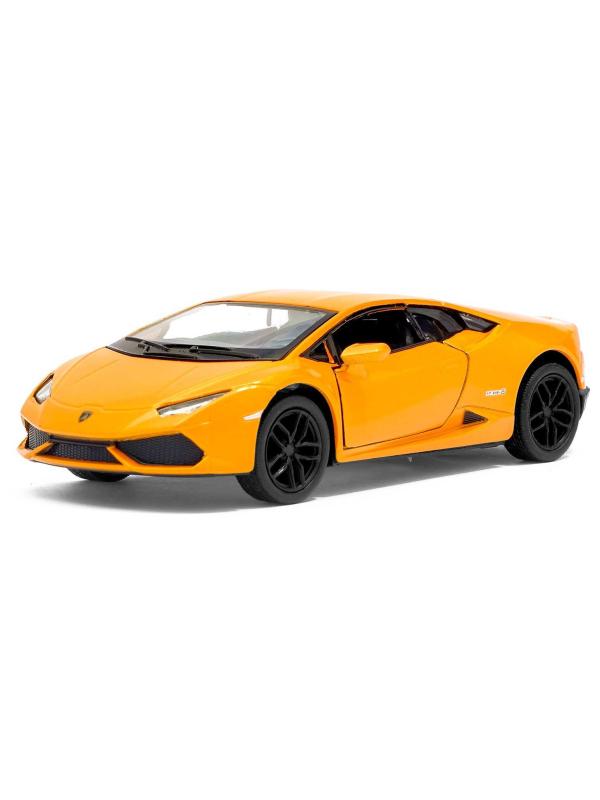 Металлическая машинка Kinsmart 1:36 «Lamborghini Huracan LP610-4» KT5382D, инерционная / Оранжевый