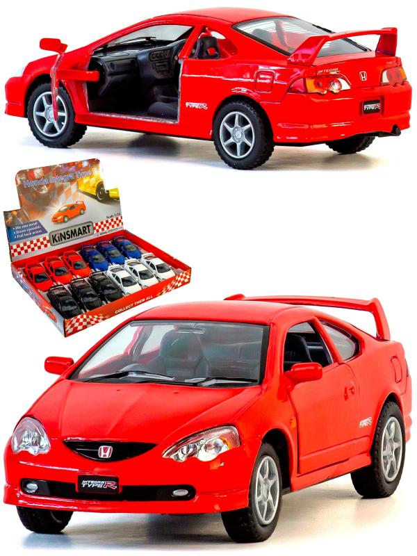 Металлическая машинка Kinsmart 1:34 «Honda Integra Type R» KT5053D, инерционная / Красный