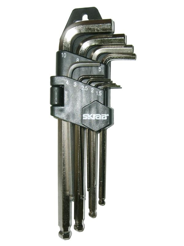 Ключи шестигранные 1,5-10 мм 9шт. короткие