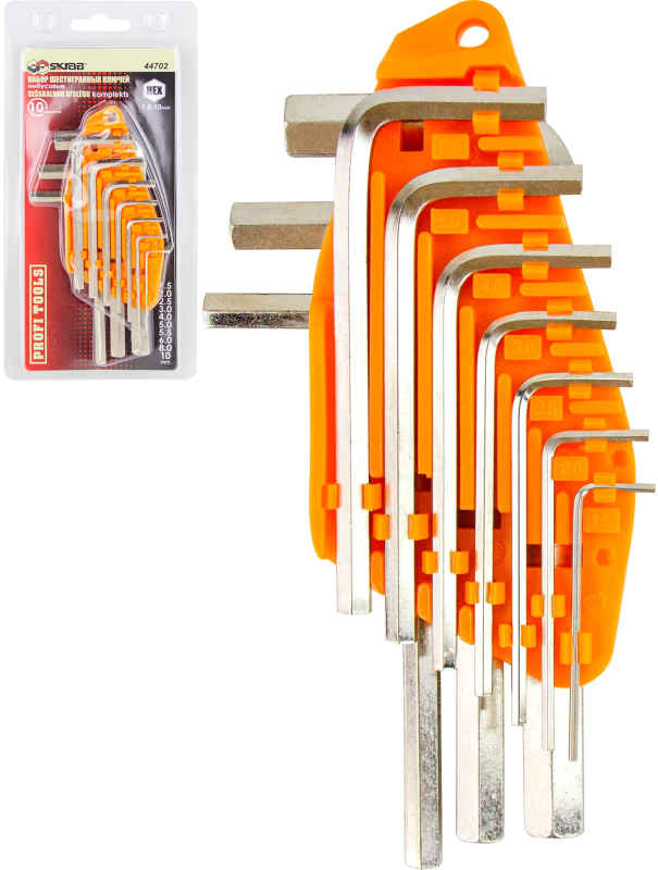 Ключи шестигранные Skrab 44702 1,5-10 мм. / набор 10 предметов