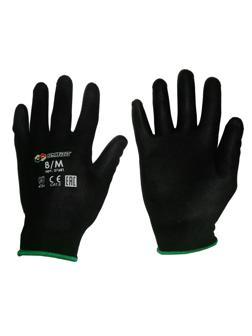 Перчатки нейлон с полиуретан. покрытием 10/XL BLACK