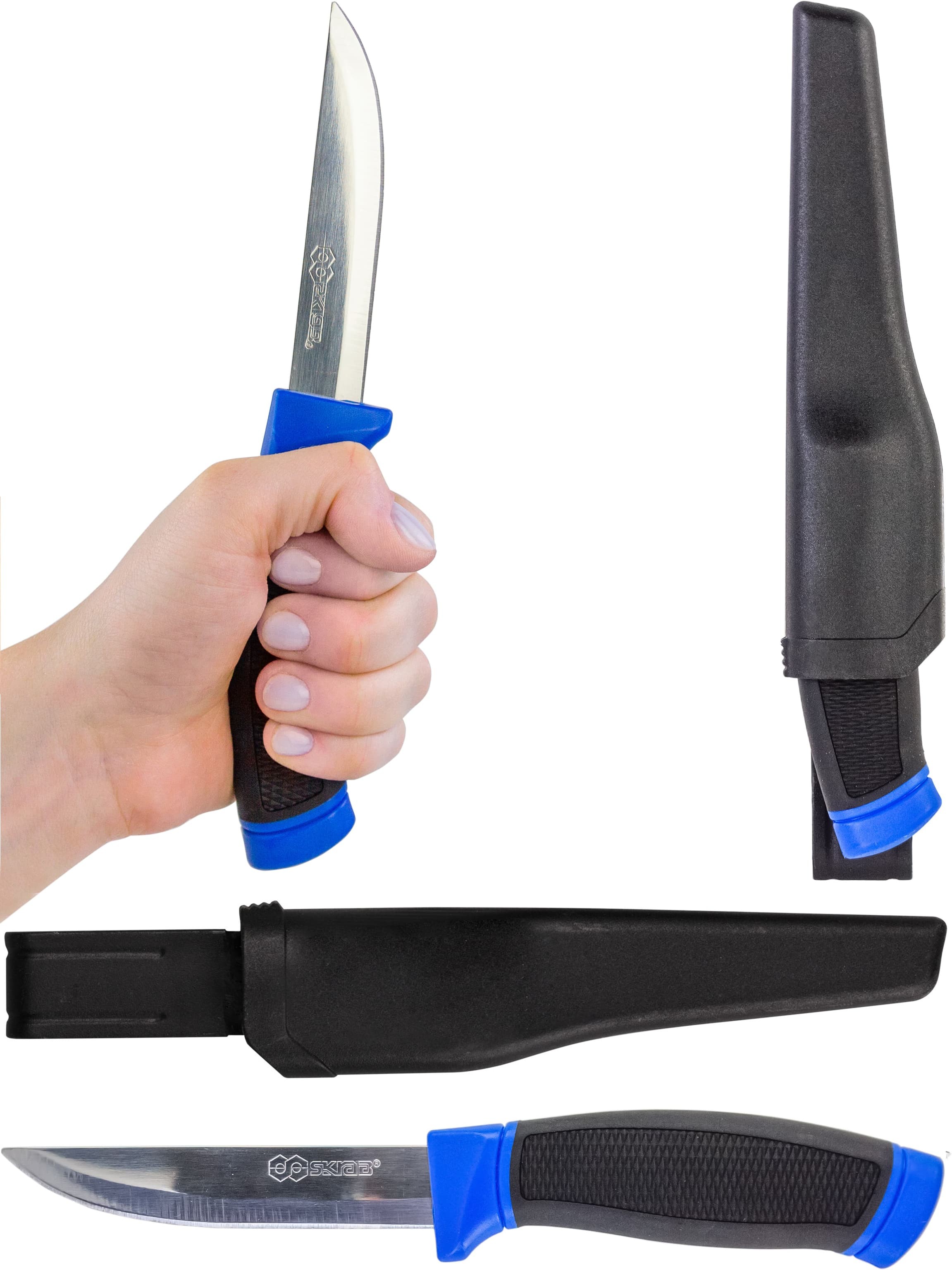 Нож с ножнами Skrab 26813 универсальный, туристический, строительный SS / 230 мм.