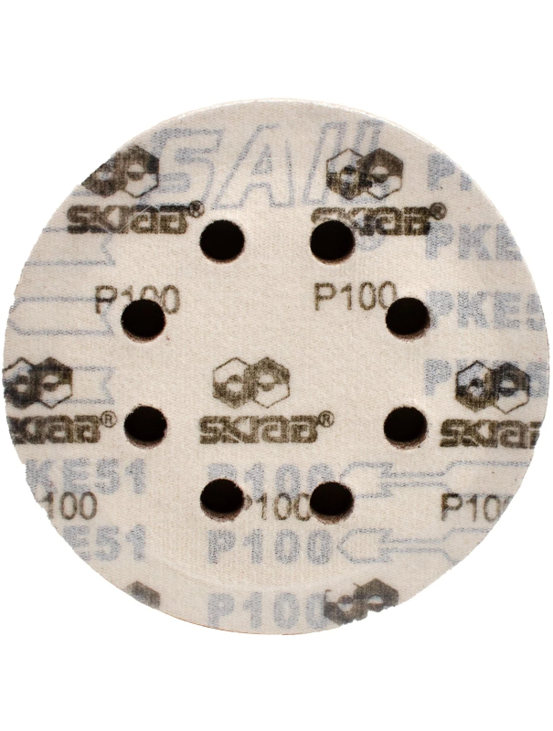 Круг абразивный Skrab 35755 на липучке 125 мм., Р100 / 10 шт.