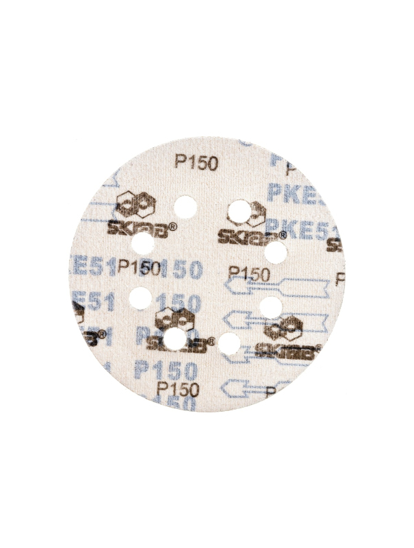 Круг абразивный Skrab 35757 на липучке с отверстиями 125 мм., Р150 / 10 шт.
