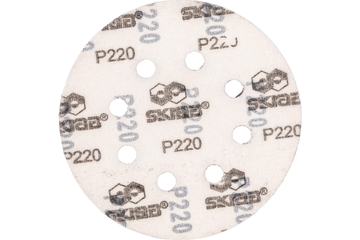 Круг абразивный Skrab 35759 на липучке 125 мм., Р220 / 10 шт.