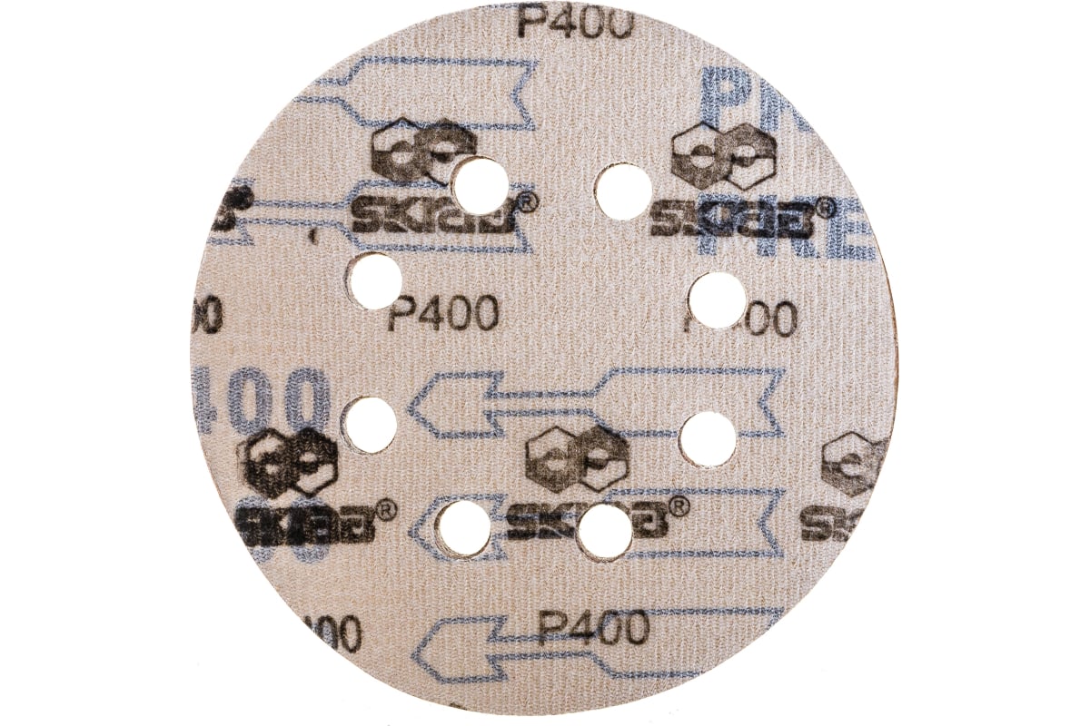 Круг абразивный Skrab 35763 на липучке с отверстиями 125 мм., Р400 / 10 шт.