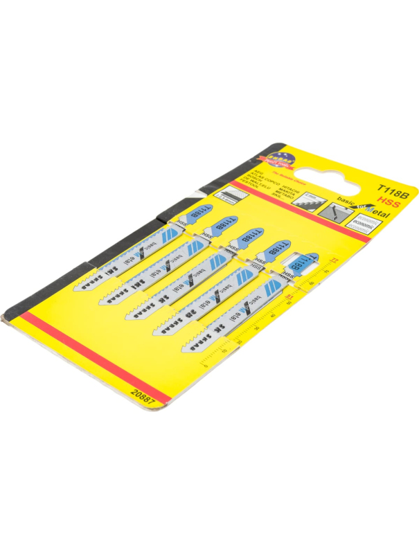 Набор полотен Skrab 20887 для лобзика по металлу 77 мм. / 5 шт.