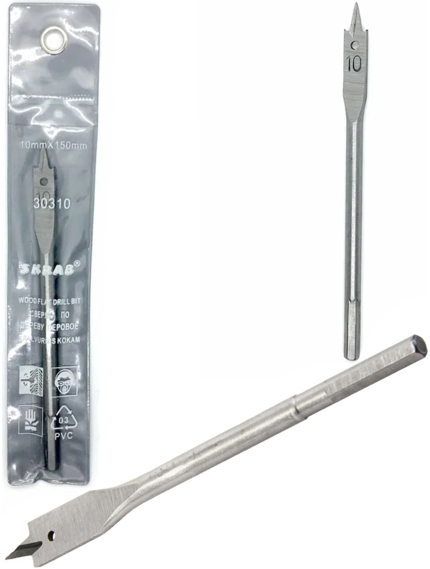 Сверло Skrab 30310 перьевое по дереву, 10 х 150 мм.