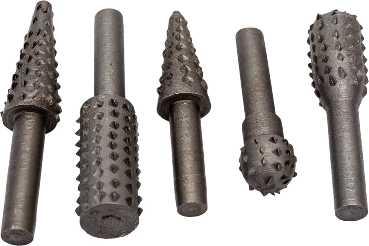 Набор шарошек по дереву Skrab 27008 цилиндрический хвостовик - 6 мм. / 5 предметов