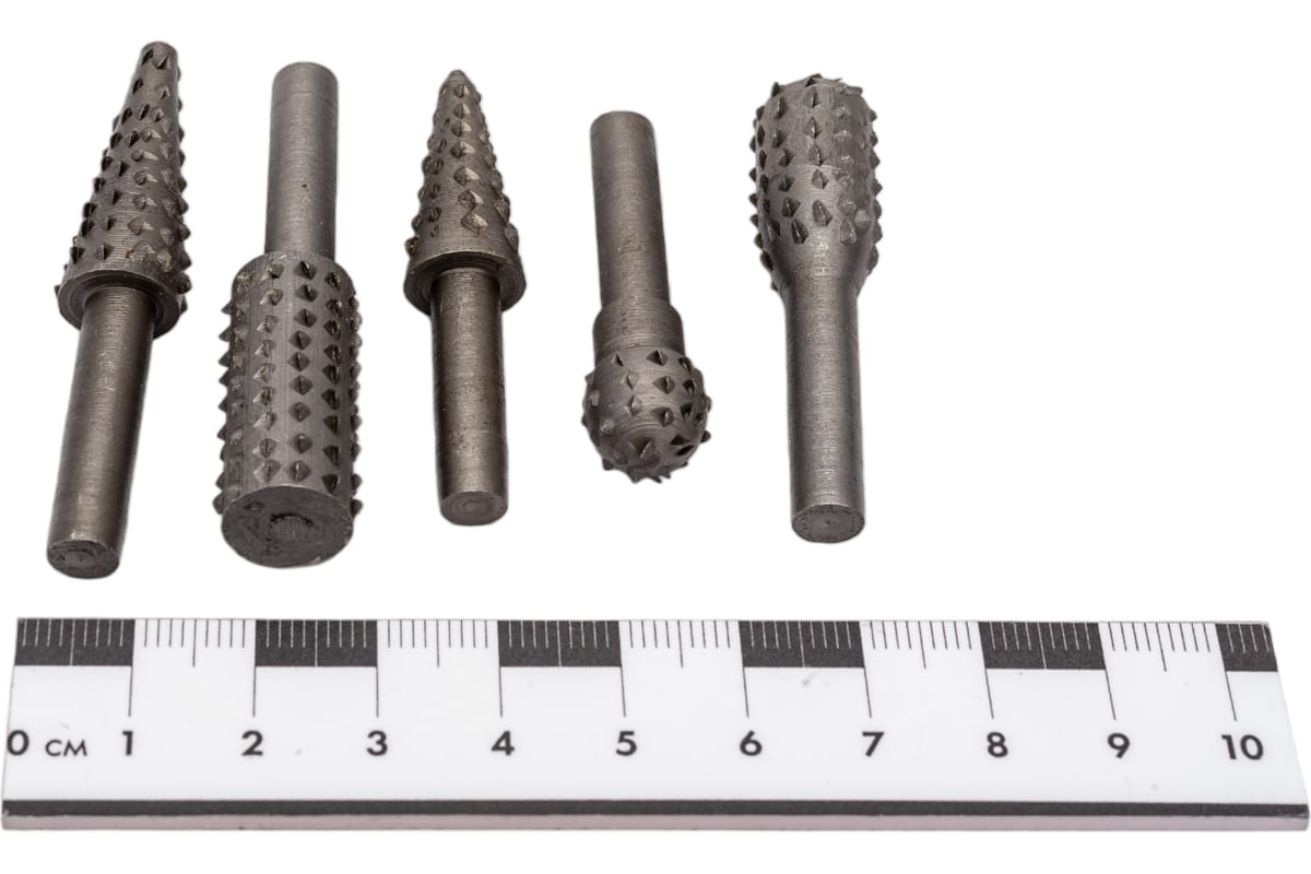 Набор шарошек по дереву Skrab 27008 цилиндрический хвостовик - 6 мм. / 5 предметов