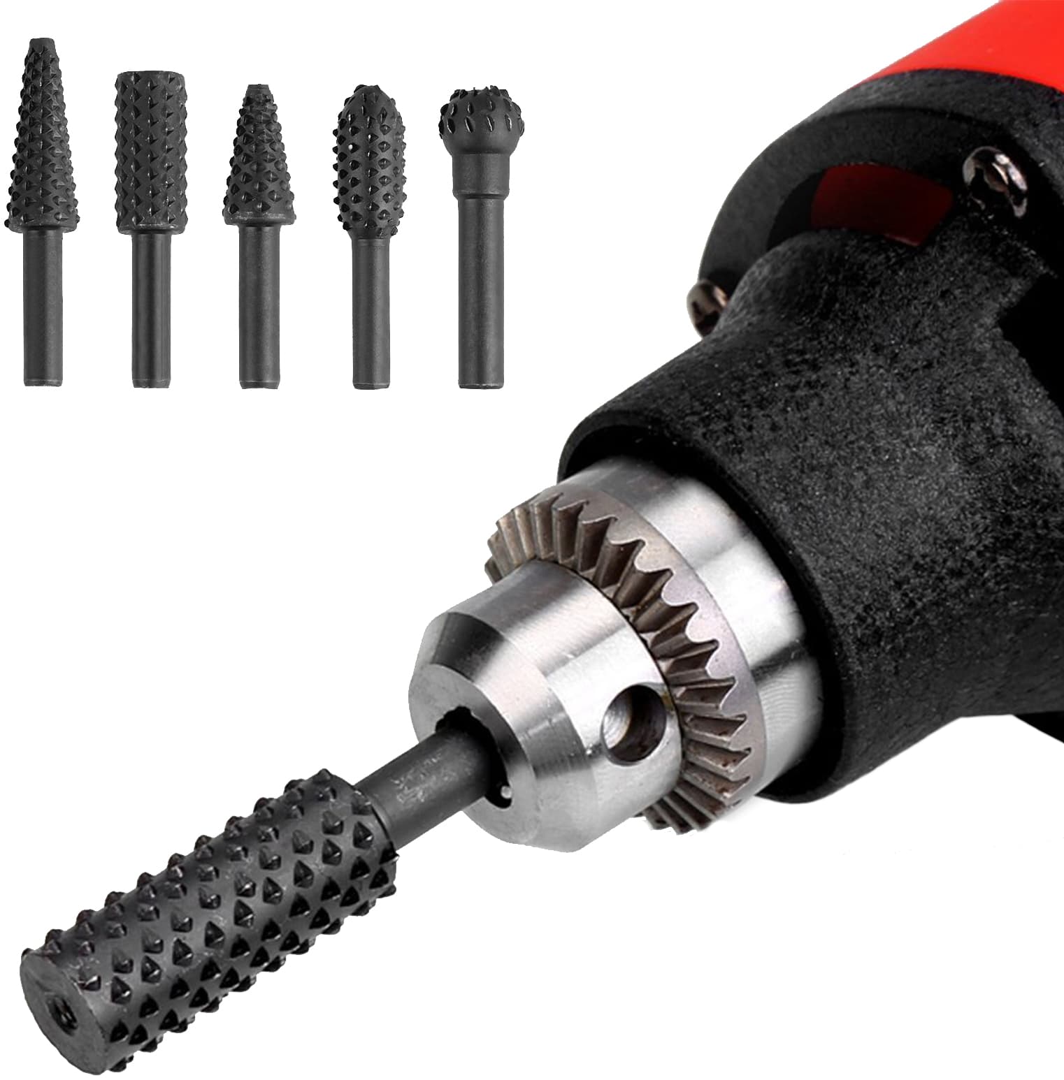 Набор шарошек по дереву Skrab 27008 цилиндрический хвостовик - 6 мм. / 5 предметов