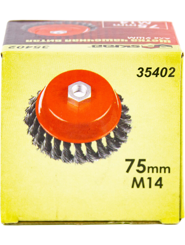 Кордщетка чашка Skrab 35402 витая для УШМ, 75 мм., М14