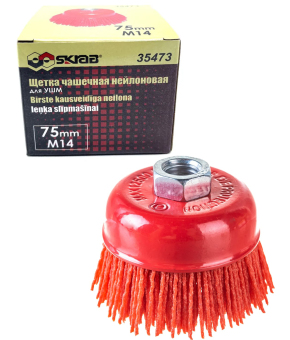 Щетка Skrab 35473 чашечная нейлоновая для УШМ 75 мм., М14 х 2 мм.