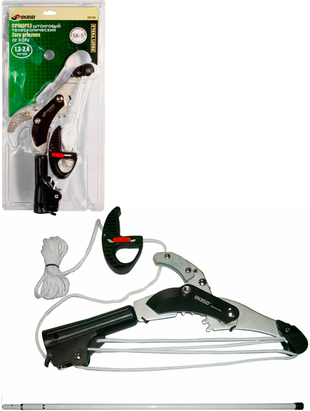 Сучкорез садовый Skrab 28159 штанговый, телескопический, SK5 / 1,3-2,4 м.