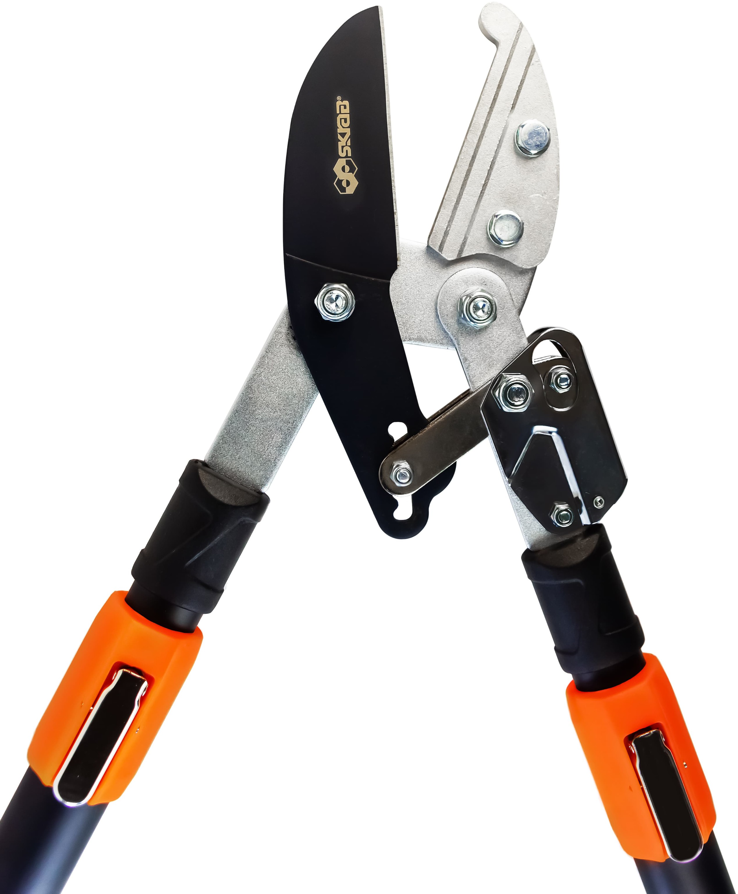 Сучкорез садовый Skrab 28200 телескопически контактный, с храповым механизмом, 690-1100 мм HCS