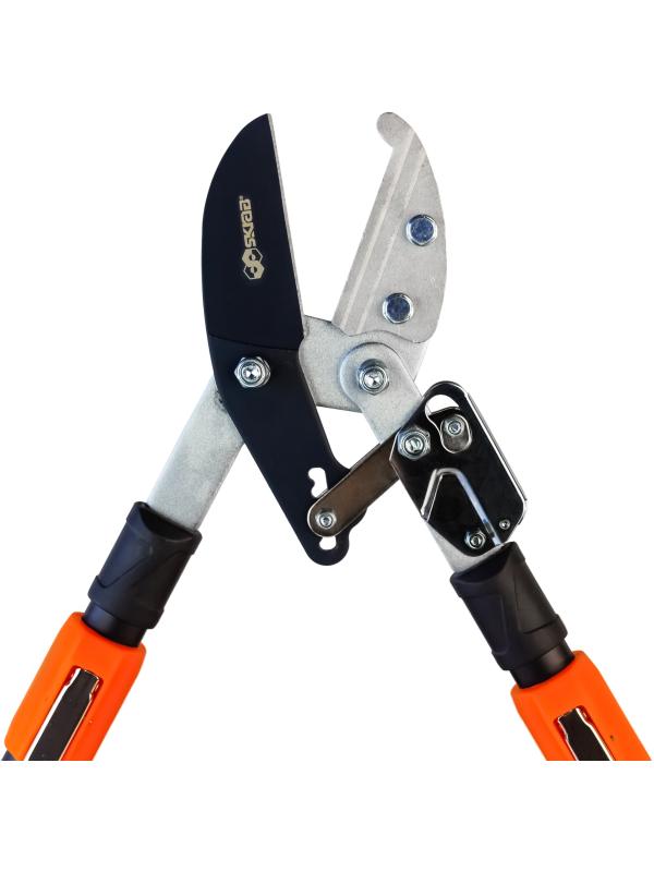 Сучкорез садовый Skrab 28200 телескопически контактный, с храповым механизмом, 690-1100 мм HCS