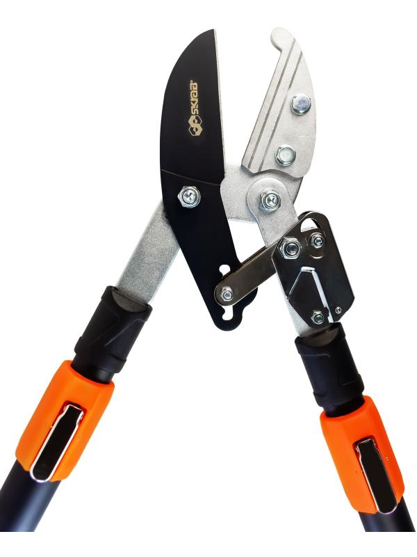 Сучкорез садовый Skrab 28200 телескопически контактный, с храповым механизмом, 690-1100 мм HCS