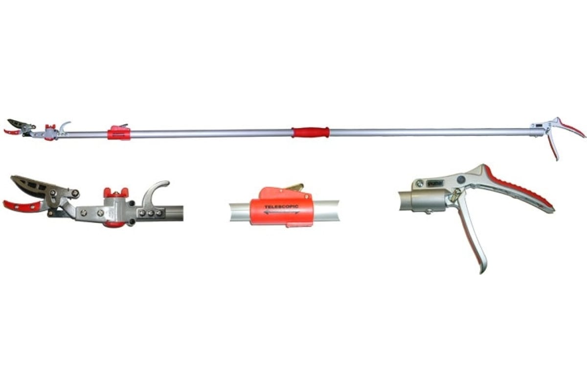 Сучкорез садовый высотный Skrab 28026 телескопический, поворотный / 1900-3090 мм.