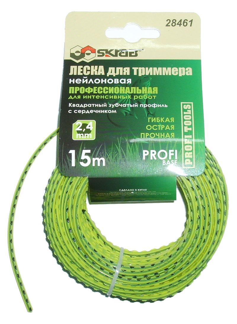 Леска для триммера 2,4мм*15м  ЗУБЧАТАЯ