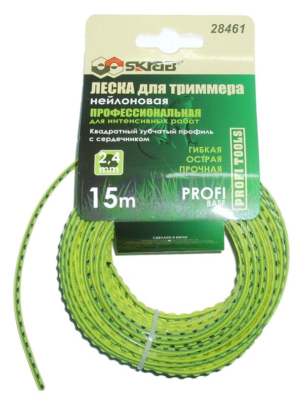 Леска для триммера 2,4мм*15м  ЗУБЧАТАЯ