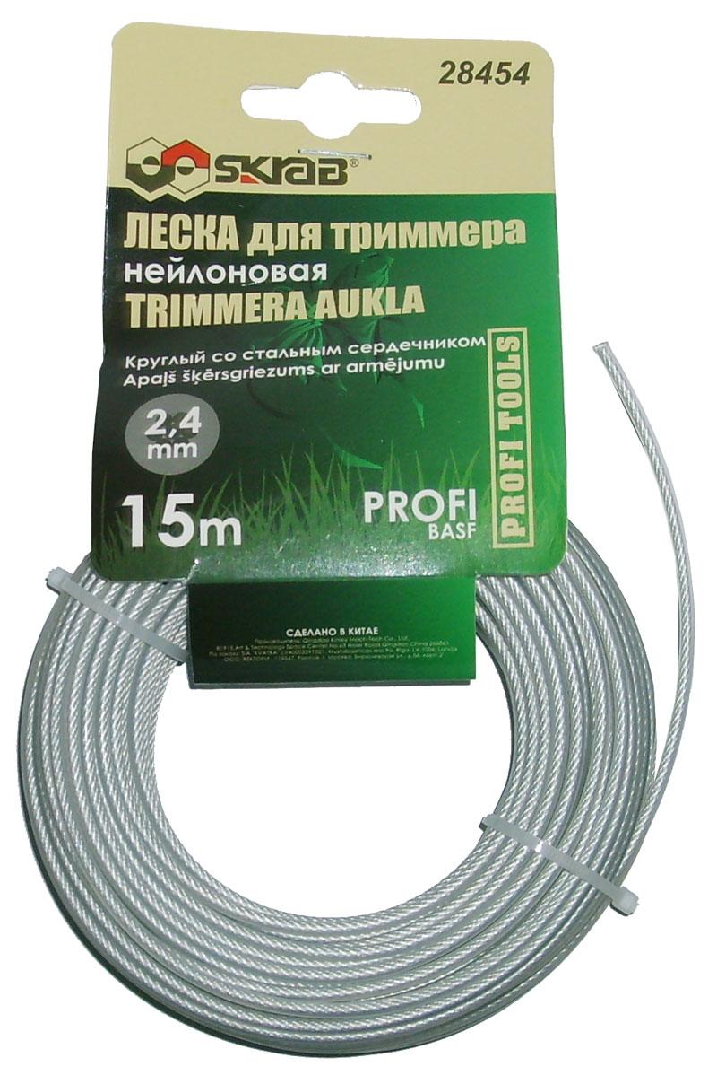 Леска для триммера 3,0мм*15м  СТАЛЬ/СЕРДЕЧНИК ПРОФИ