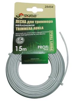 Леска для триммера 3,0мм*15м  СТАЛЬ/СЕРДЕЧНИК ПРОФИ