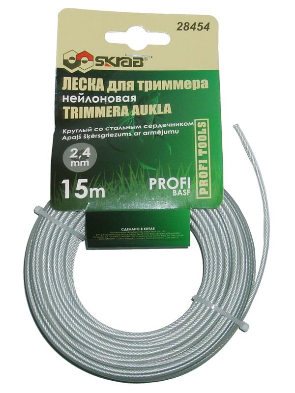 Леска для триммера 3,0мм*15м  СТАЛЬ/СЕРДЕЧНИК ПРОФИ