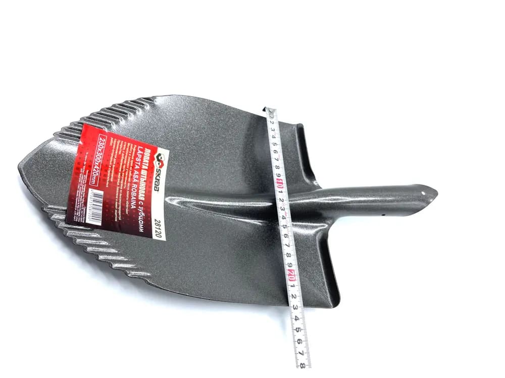 Лопата штыковая Skrab 28120 с зубцами без черенка, 230 х 300 х 420 мм.