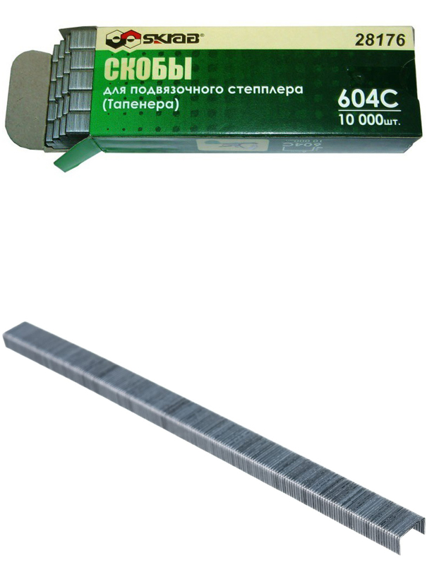 Скобы Skrab 28176 для подвязочного степплера (Тапенера) 28175 / 10000 шт.