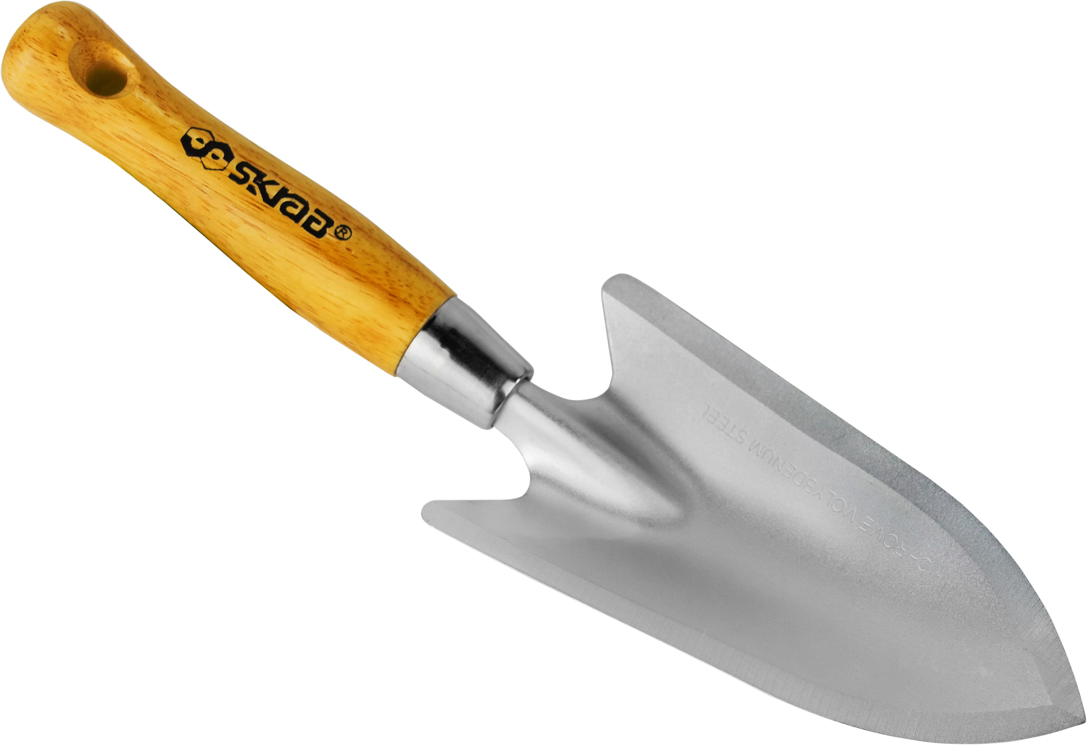 Совок посадочный Skrab 28081 широкий, с деревянной ручкой / 295 мм.